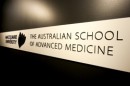 Photo of the Australian School of Advanced Medicine sign