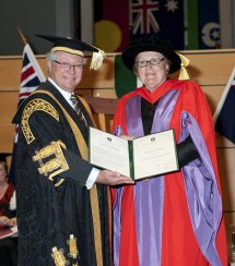 Chancellor Michael Egan with the Honourable Justice Patricia Anne Bergin SC. Photo: Effy Alexakis, Photowrite.
