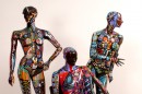 'Three Graces' by Bronwyn Bancroft. 2005. Acrylic store mannequins painted with acrylic. Photo credit: Effy Alexakis