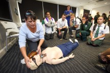 Marsden High School students experience patient simulation activities at Macquarie University Hospital
