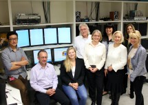 CCD researchers join with Hear and Say's Dimity Dornan and Beth Atkinson, study participant Jamie-Lee Lewis and her mother Jackie.