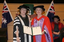 Deputy Chancellor Elizabeth Crouch with Emeritus Professor Gillian Triggs