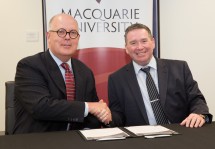 Vice-Chancellor Professor S. Bruce Dowton with City of Ryde Mayor, Clr Bill Pickering.