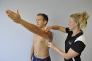 Physiotherapy students in action
