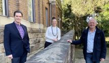 Pictured (L-R): Hunters Hill Mayor Mark Bennett, lead researcher and Associate Professor in the Macquarie School of Education Dr Penny Van Bergen, and Touched by Olivia director and co-founder John Perkins.