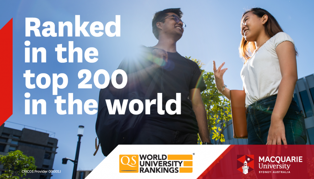 Newsroom Macquarie University enters top 200 in QS World University Rankings  - Macquarie University