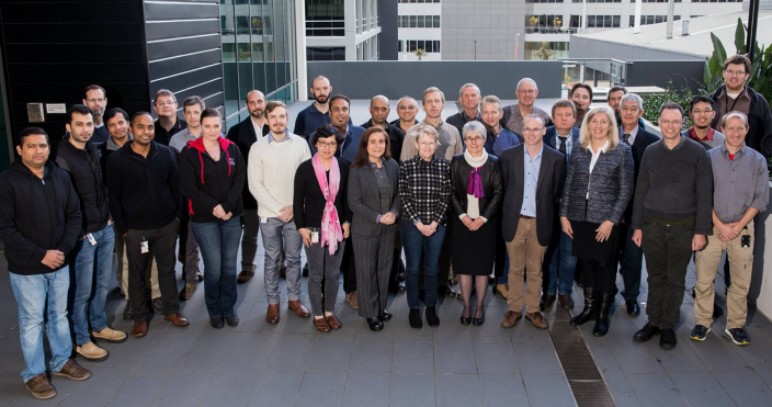 Members of the newly formed AAO-Macquarie group, pictured with Faculty of Science and Engineering Executive Dean Professor Barbara Messerle.
